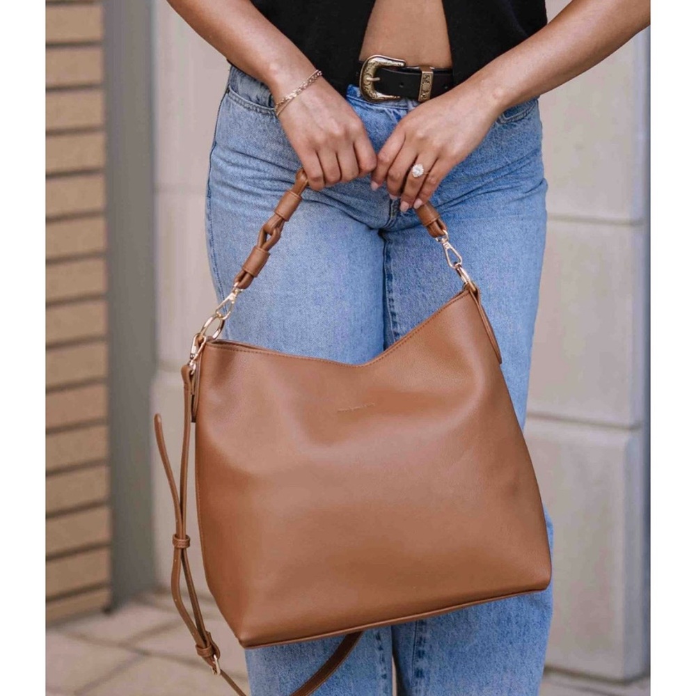 Modern+Chic Brown Shoulder Bag - Picture 6 of 6